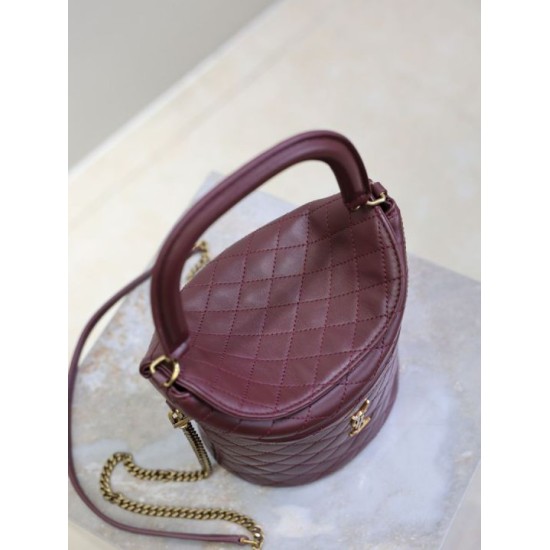 Replica di lusso Borse a secchiello Gaby di YSL Saint Laurent bordeaux Imitazioni Cloni Borse a secchiello Gaby di YSL Saint Laurent bordeaux firmate