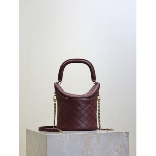 Replica di lusso Borse a secchiello Gaby di YSL Saint Laurent bordeaux Imitazioni Cloni Borse a secchiello Gaby di YSL Saint Laurent bordeaux firmate