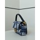 Replica di lusso Borsa a tracolla classica Fendi Baguette FF ricamato Blu Imitazioni Cloni Borsa a tracolla classica Fendi Baguette FF ricamato Blu firmate