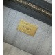 Replica di lusso Borsa a tracolla classica Fendi Baguette FF ricamato Blu Imitazioni Cloni Borsa a tracolla classica Fendi Baguette FF ricamato Blu firmate