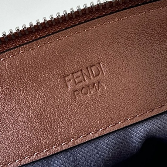 Replica di lusso Borse Fendi Denim Vitello Grace FF Mini By The Way Boston Blu Imitazioni Cloni Borse Replica Fendi Denim Vitello Grace FF Mini By The Way Boston Blu firmate