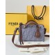 Replica di lusso Borse Fendi Denim Vitello Grace FF Mini By The Way Boston Blu Imitazioni Cloni Borse Replica Fendi Denim Vitello Grace FF Mini By The Way Boston Blu firmate