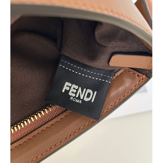 Replica di lusso Borsa Fendi Baby B marrone Imitazioni Cloni Borsa Fendi Baby B marrone firmate