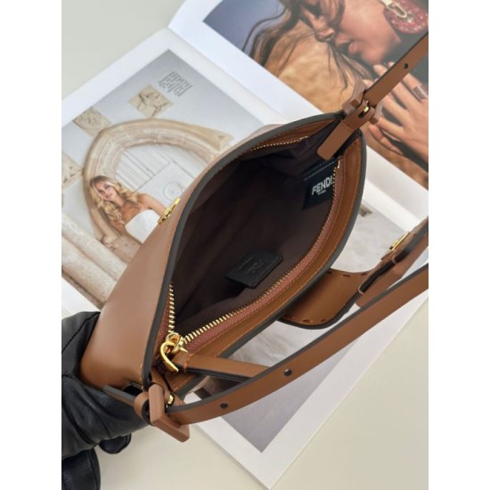 Replica di lusso Borsa Fendi Baby B marrone Imitazioni Cloni Borsa Fendi Baby B marrone firmate