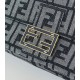 Cloni Borsa Fendi Baguette tessuto jacquard FF effetto denim blu firmate