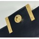 Replica di lusso Borsa 1:1 Fendi Baguette con manico superiore e logo FF impresso Nero Imitazioni Cloni Borsa Replica Fendi Baguette con manico superiore e logo FF impresso Nero firmate