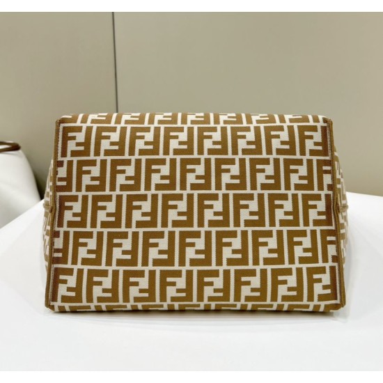 Replica di lusso Borsa tote reversibile grande Fendi Roll Albicocca Imitazioni Cloni Borsa tote reversibile grande Fendi Roll Albicocca firmate