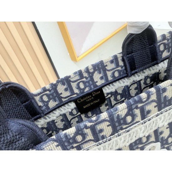 Replica di lusso Borsa da uomo Dior Book Tote Piccola/Media/Grande con ricamo obliquo e tracolla Nero Imitazioni Cloni Borsa da uomo Dior Book Tote Piccola/Media/Grande con ricamo obliquo e tracolla Nero firmate