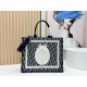 Replica di lusso Borsa da uomo Dior Book Tote Piccola/Media/Grande con ricamo obliquo e tracolla Nero Imitazioni Cloni Borsa da uomo Dior Book Tote Piccola/Media/Grande con ricamo obliquo e tracolla Nero firmate