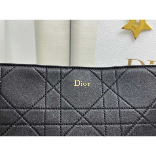 Replica di lusso Borsa Dior Trianon con catena nera Imitazioni Cloni Borsa Dior Trianon con catena nera firmate
