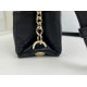 Replica di lusso Borsa Dior Trianon con catena nera Imitazioni Cloni Borsa Dior Trianon con catena nera firmate
