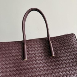 Replica di lusso Borsa tote Barbara Bottega Veneta Bordeaux Imitazioni Cloni Borsa tote Barbara Bottega Veneta Bordeaux firmate