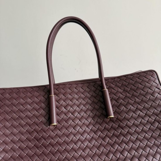 Replica di lusso Borsa tote Barbara Bottega Veneta Bordeaux Imitazioni Cloni Borsa tote Barbara Bottega Veneta Bordeaux firmate