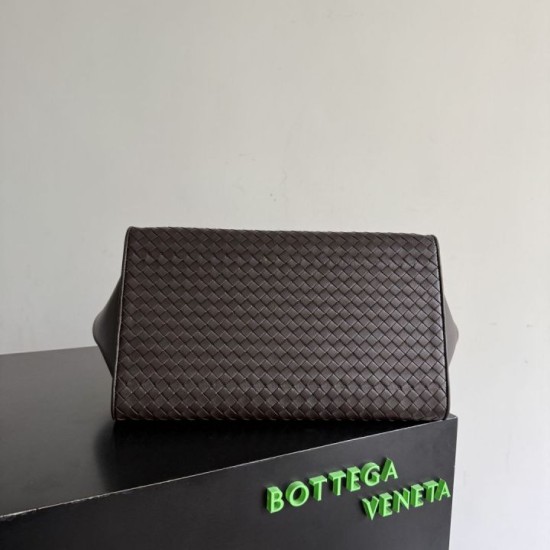 Replica di lusso Borsa tote Barbara Bottega Veneta Caffè Imitazioni Cloni Borsa tote Barbara Bottega Veneta Caffè firmate