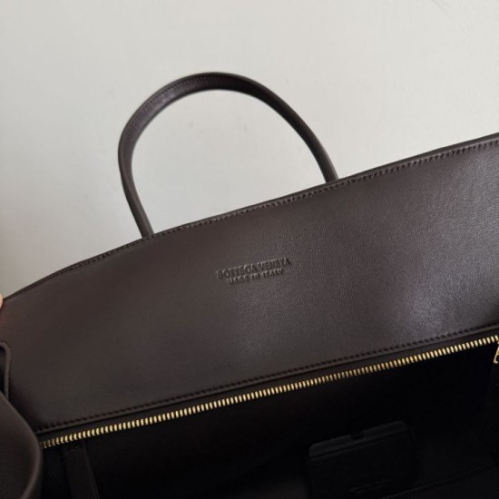 Replica di lusso Borsa tote Barbara Bottega Veneta Caffè Imitazioni Cloni Borsa tote Barbara Bottega Veneta Caffè firmate