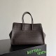 Replica di lusso Borsa tote Barbara Bottega Veneta Caffè Imitazioni Cloni Borsa tote Barbara Bottega Veneta Caffè firmate