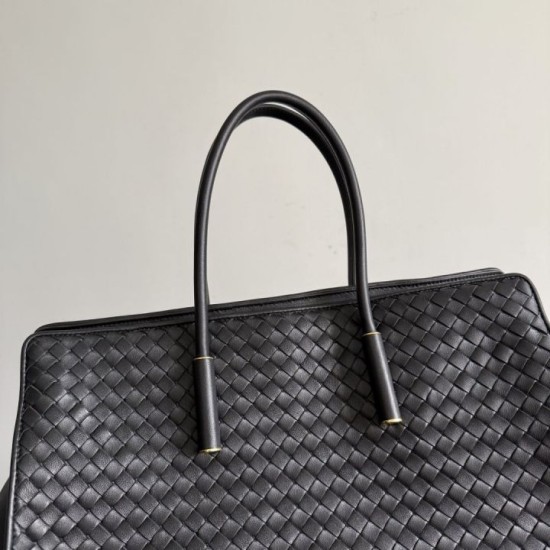 Replica di lusso Borsa tote Barbara Bottega Veneta Nero Imitazioni Cloni Borsa tote Barbara Bottega Veneta Nero firmate