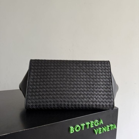 Replica di lusso Borsa tote Barbara Bottega Veneta Nero Imitazioni Cloni Borsa tote Barbara Bottega Veneta Nero firmate
