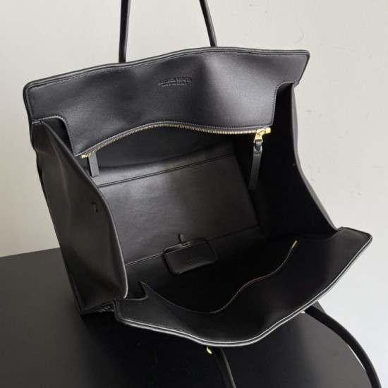 Replica di lusso Borsa tote Barbara Bottega Veneta Nero Imitazioni Cloni Borsa tote Barbara Bottega Veneta Nero firmate