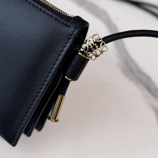 Replica di lusso Borsa Loewe Joya Pouch Nappa Nero Imitazioni Cloni Borsa Loewe Joya Pouch Nappa Nero firmate