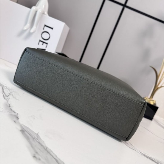 Replica di lusso Borsa tote LOEWE con logo Loop verde Imitazioni Cloni Borsa tote LOEWE con logo Loop verde firmate