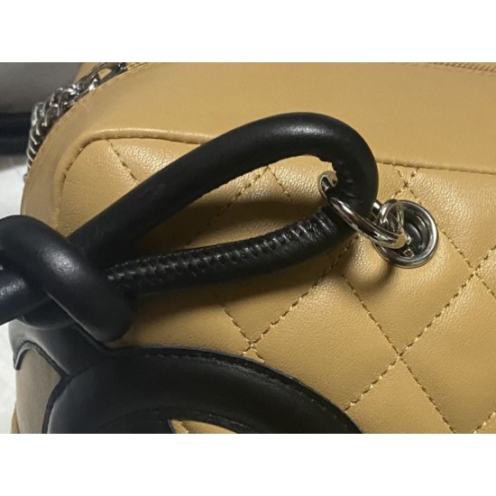 Replica di lusso Borsa da bowling Chanel Cambon Ligne Marrone Imitazioni Cloni Borsa da bowling Chanel Cambon Ligne Marrone firmate