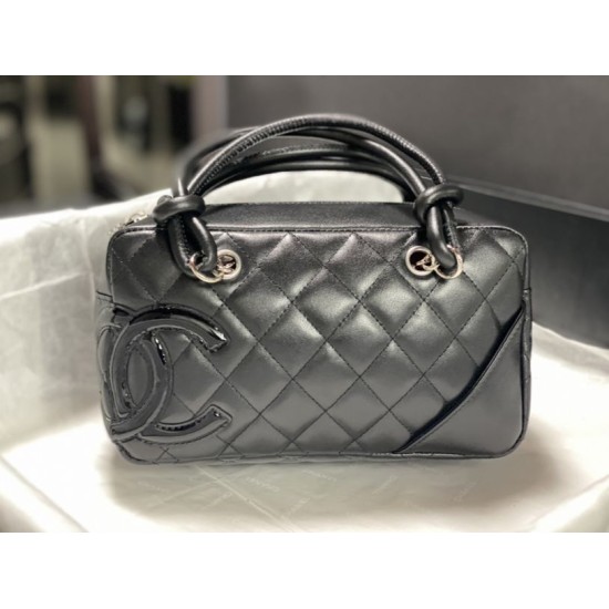 Replica di lusso Borse Firmate da bowling Chanel Cambon Ligne Nero Imitazioni Cloni Borse Firmate Replica da bowling Chanel Cambon Ligne Nero firmate