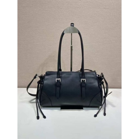 Replica di lusso Borsa Prada Bonne con manico superiore 1BG628 Nera Imitazioni Cloni Borsa Prada Bonne con manico superiore 1BG628 Nera firmate