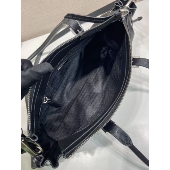 Replica di lusso Borsa Prada Bonne con manico superiore 1BG628 Nera Imitazioni Cloni Borsa Prada Bonne con manico superiore 1BG628 Nera firmate