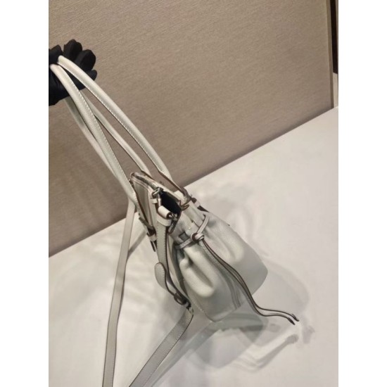 Replica di lusso Borsa Prada Bonne con manico superiore 1BG628 Bianco Imitazioni Cloni Borsa Prada Bonne con manico superiore 1BG628 Bianco firmate
