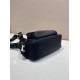 Replica di lusso Borsa a tracolla da uomo Prada nylon/saffiano 2VH192 Nero Imitazioni Cloni Borsa a tracolla da uomo Prada nylon/saffiano 2VH192 Nero firmate