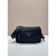 Replica di lusso Borsa a tracolla da uomo Prada nylon/saffiano 2VH192 Nero Imitazioni Cloni Borsa a tracolla da uomo Prada nylon/saffiano 2VH192 Nero firmate