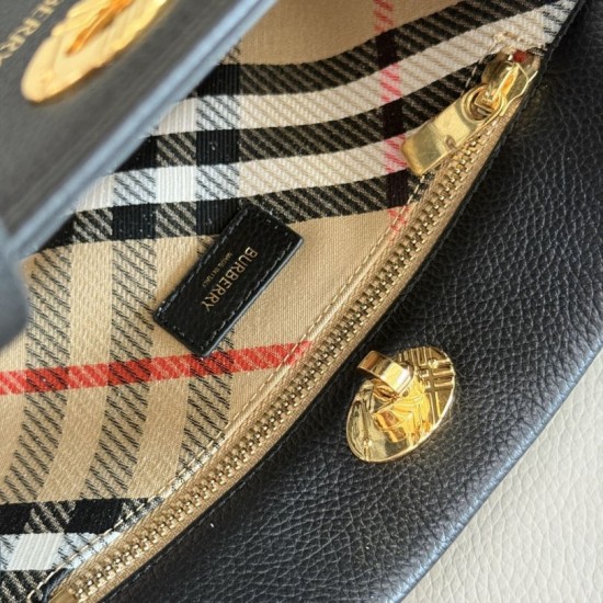 Replica di lusso Borsa tote Burberry Cotswolds nera Imitazioni Cloni Borsa tote Burberry Cotswolds nera firmate