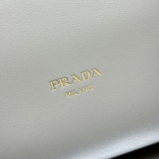 Replica di lusso Borse a tracolla Prada Tumulte piccola 1BD395 Bianco Imitazioni Cloni Borse Replica a tracolla Prada Tumulte piccola 1BD395 Bianco firmate