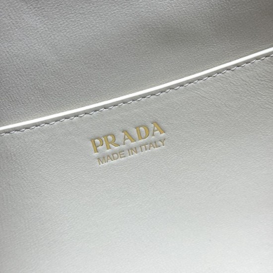 Replica di lusso Borse a tracolla Prada Tumulte piccola 1BD395 Bianco Imitazioni Cloni Borse Replica a tracolla Prada Tumulte piccola 1BD395 Bianco firmate