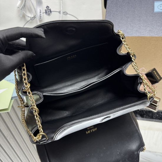 Replica di lusso Borsa a tracolla Prada Tumulte piccola 1BD395 nera Imitazioni Cloni Borsa a tracolla Prada Tumulte piccola 1BD395 nera firmate