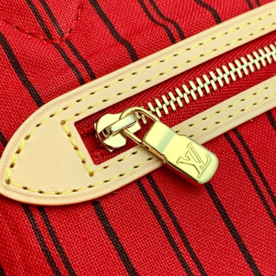 Replica di lusso Borsa a tracolla Louis Vuitton Monogram Inside Out Neverfull MM M12708 Rossa Imitazioni Cloni Borsa a tracolla Louis Vuitton Monogram Inside Out Neverfull MM M12708 Rossa firmate