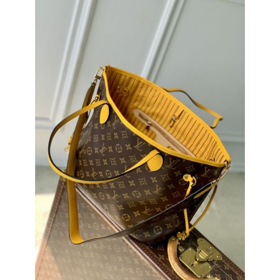 Replica di lusso Borse Imitazioni a tracolla LV Monogram Inside Out Neverfull MM M12708 Giallo Imitazioni Cloni Borse Imitazioni a tracolla LV Monogram Inside Out Neverfull MM M12708 Giallo firmate
