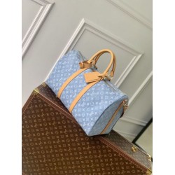 Borsa Louis Vuitton Keepall Bandoulière 45 M25334 Blu cielo Borsa Louis Vuitton Keepall Bandoulière 45 M25334 Blu cielo