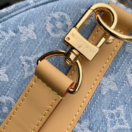 Cloni Borsa Louis Vuitton Keepall Bandoulière 45 M25334 Blu cielo firmate