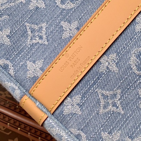 Cloni Borsa Louis Vuitton Keepall Bandoulière 45 M25334 Blu cielo firmate