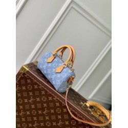 Borse LV Nano Speedy Denim M11212 blu Borse LV Nano Speedy Denim M11212 blu