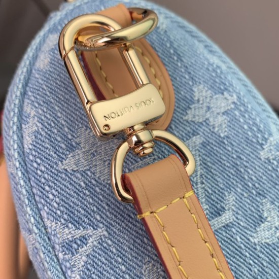Cloni Borse Replica Alta Qualità LV Nano Speedy Denim M11212 blu firmate
