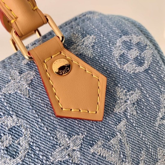Cloni Borse Replica Alta Qualità LV Nano Speedy Denim M11212 blu firmate