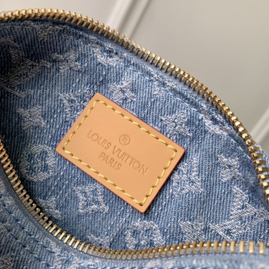 Cloni Borse Replica Alta Qualità LV Nano Speedy Denim M11212 blu firmate