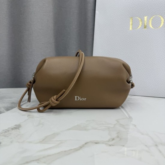 Replica di lusso Pochette Dior Bow Marrone Imitazioni Cloni Pochette Dior Bow Marrone firmate