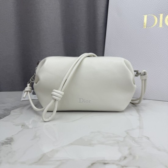 Replica di lusso Pochette Dior Bow Bianco Imitazioni Cloni Pochette Dior Bow Bianco firmate