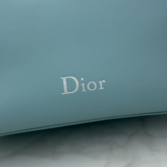 Replica di lusso Pochette Dior Bow blu tormalina Imitazioni Cloni Pochette Dior Bow blu tormalina firmate