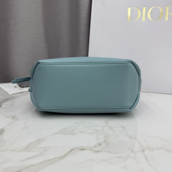 Replica di lusso Pochette Dior Bow blu tormalina Imitazioni Cloni Pochette Dior Bow blu tormalina firmate