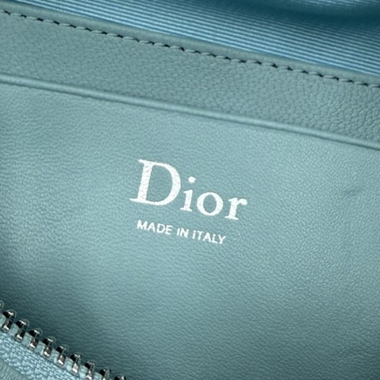 Replica di lusso Pochette Dior Bow blu tormalina Imitazioni Cloni Pochette Dior Bow blu tormalina firmate